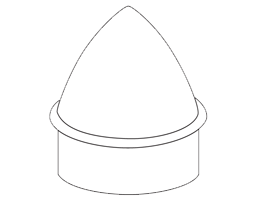 Aluminum Acorn Post Cap